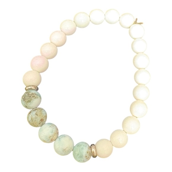 Genuine Jade beaded stretch bracelet - Picture 1 of 6